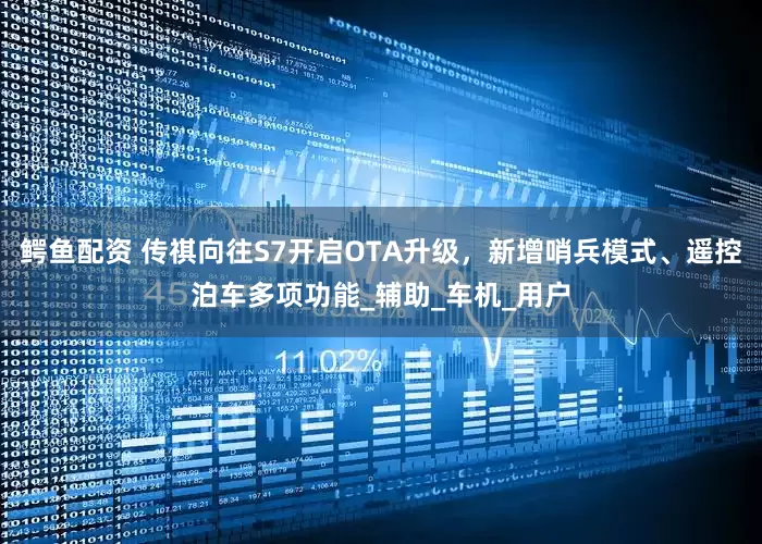 鳄鱼配资 传祺向往S7开启OTA升级，新增哨兵模式、遥控泊车多项功能_辅助_车机_用户