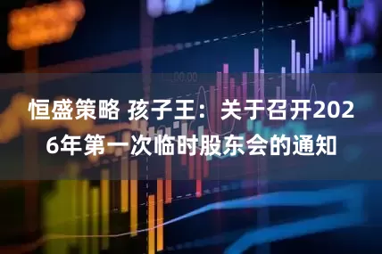 恒盛策略 孩子王：关于召开2026年第一次临时股东会的通知